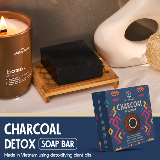 Activated Charcoal Detox Soap Bar for Men – Cold-Process Natural Bar with Rosemary Oil