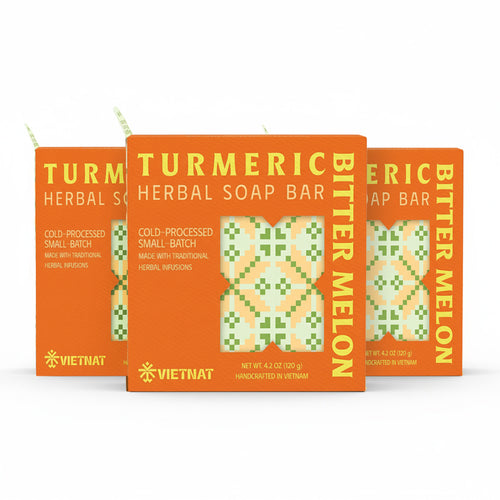 Turmeric & Bitter Melon Soap Bar – Soothing Natural Soap for Acne & Irritated Skin