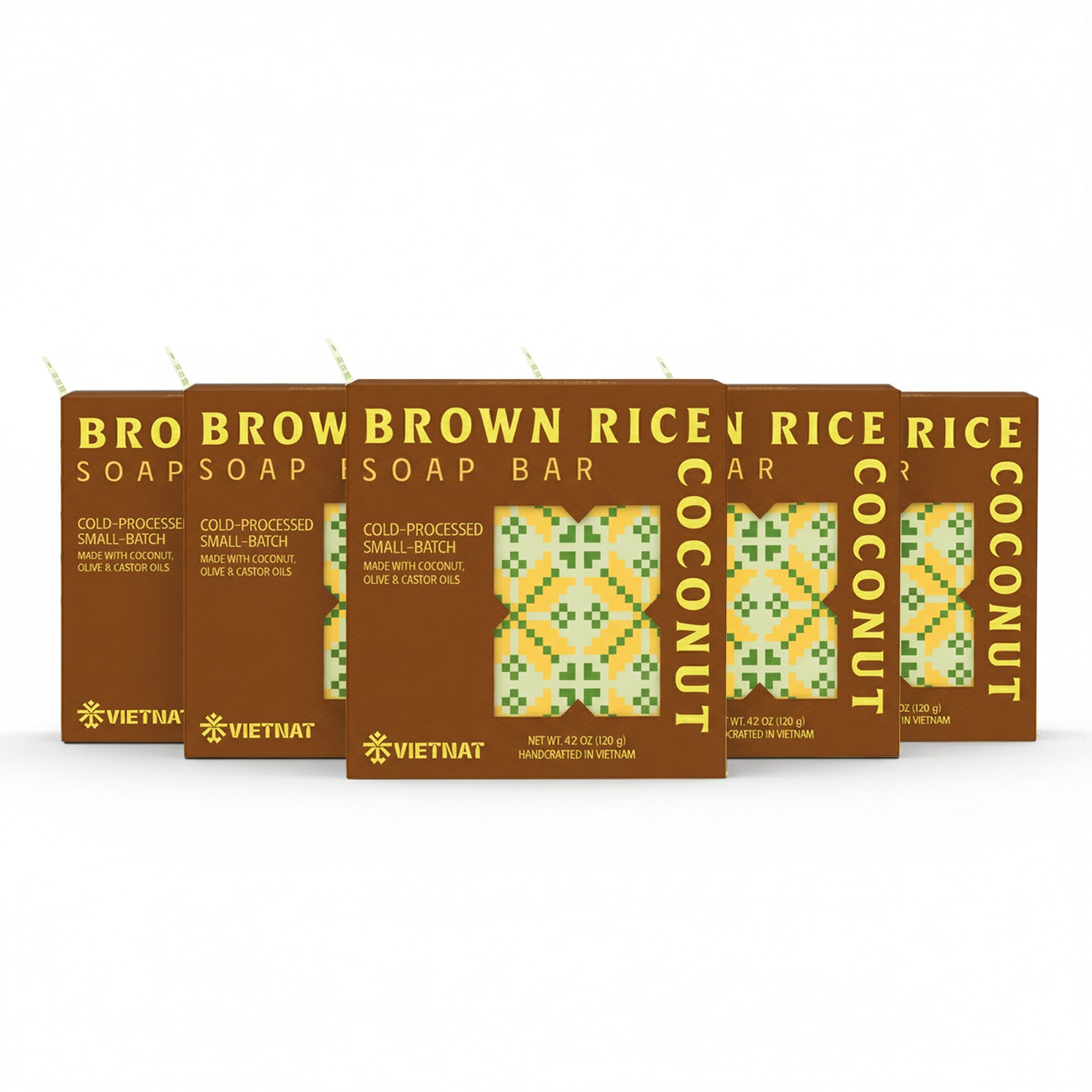 Brown Rice & Coconut Milk Soap Bar – Natural Exfoliating & Hydrating Skincare