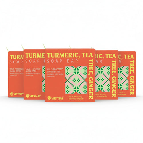 Turmeric, Tea Tree & Ginger Soap Bar for Acne, Oily & Sensitive Skin