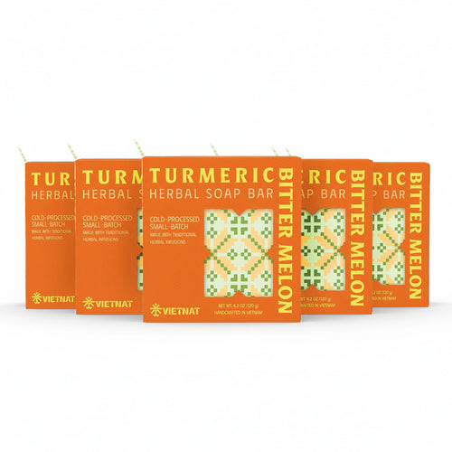 Turmeric & Bitter Melon Soap Bar – Soothing Natural Soap for Acne & Irritated Skin