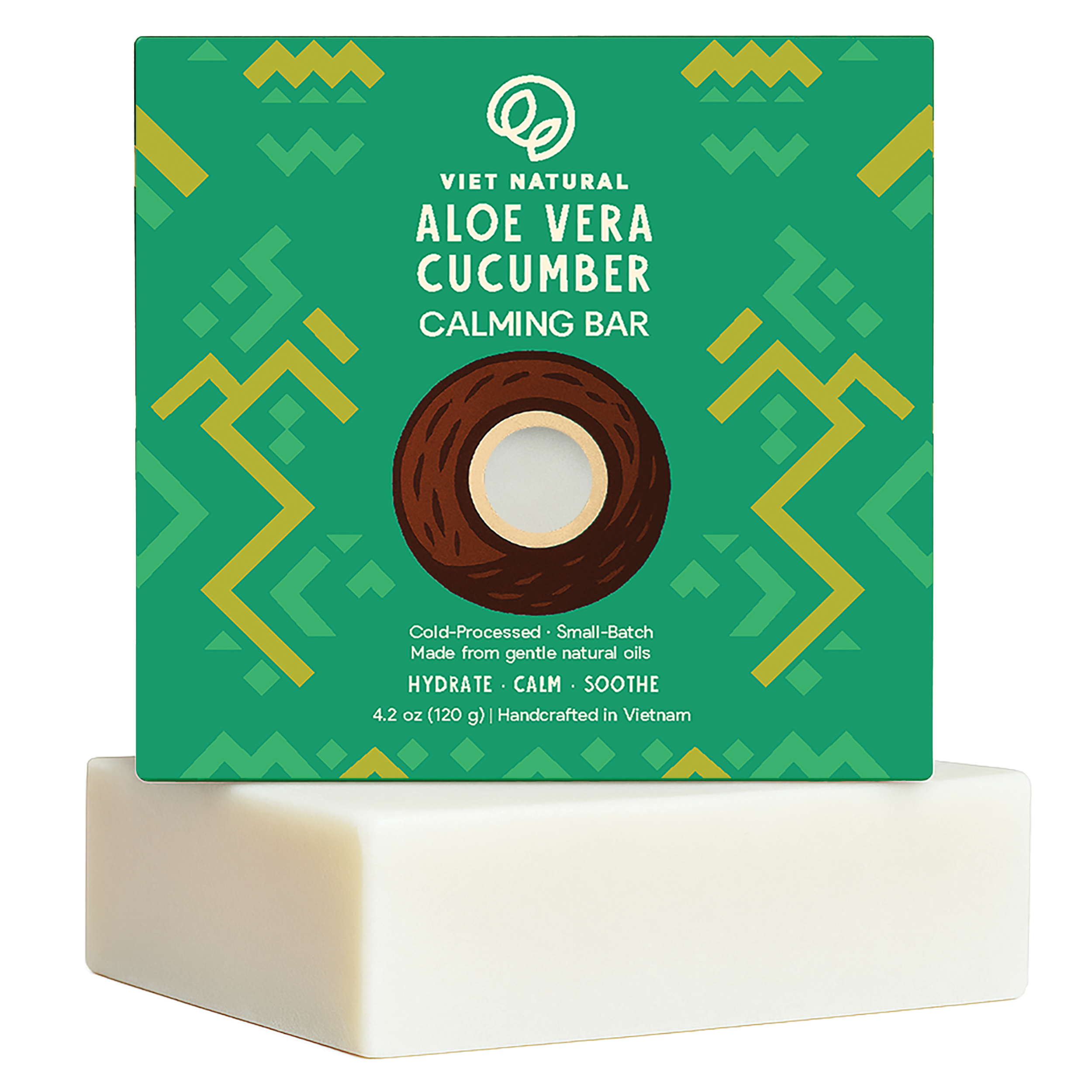 Aloe Vera & Cucumber Natural Soap Bar – Hydrating & Calming for Sensitive & Sun-Exposed Skin