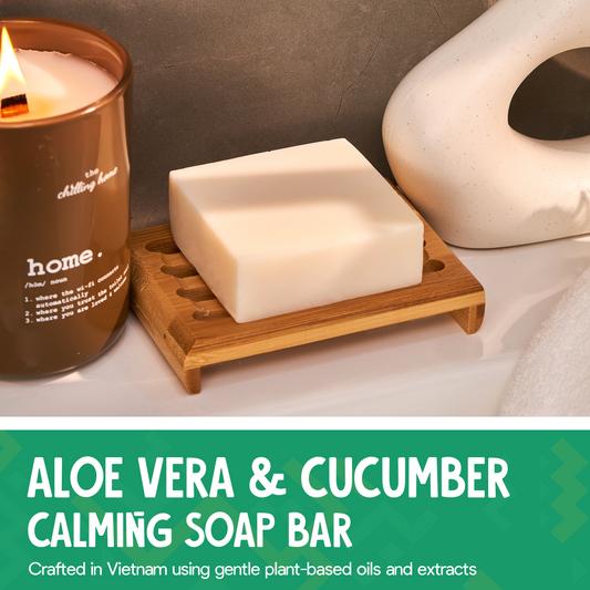 Aloe Vera & Cucumber Natural Soap Bar – Hydrating & Calming for Sensitive & Sun-Exposed Skin