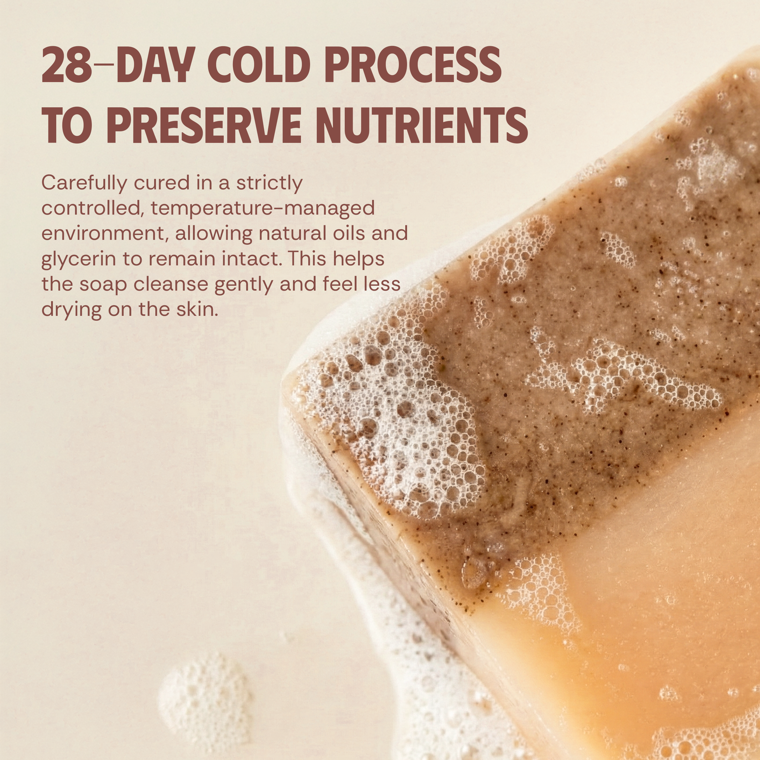 VIETNAT Brown Rice & Coconut Milk Soap Bar (4.2 oz) (120g) - Smoothing Exfoliating Body Soap for Arms & Legs - Cold Process Handmade Bars with Coconut Oil, Made in Vietnam