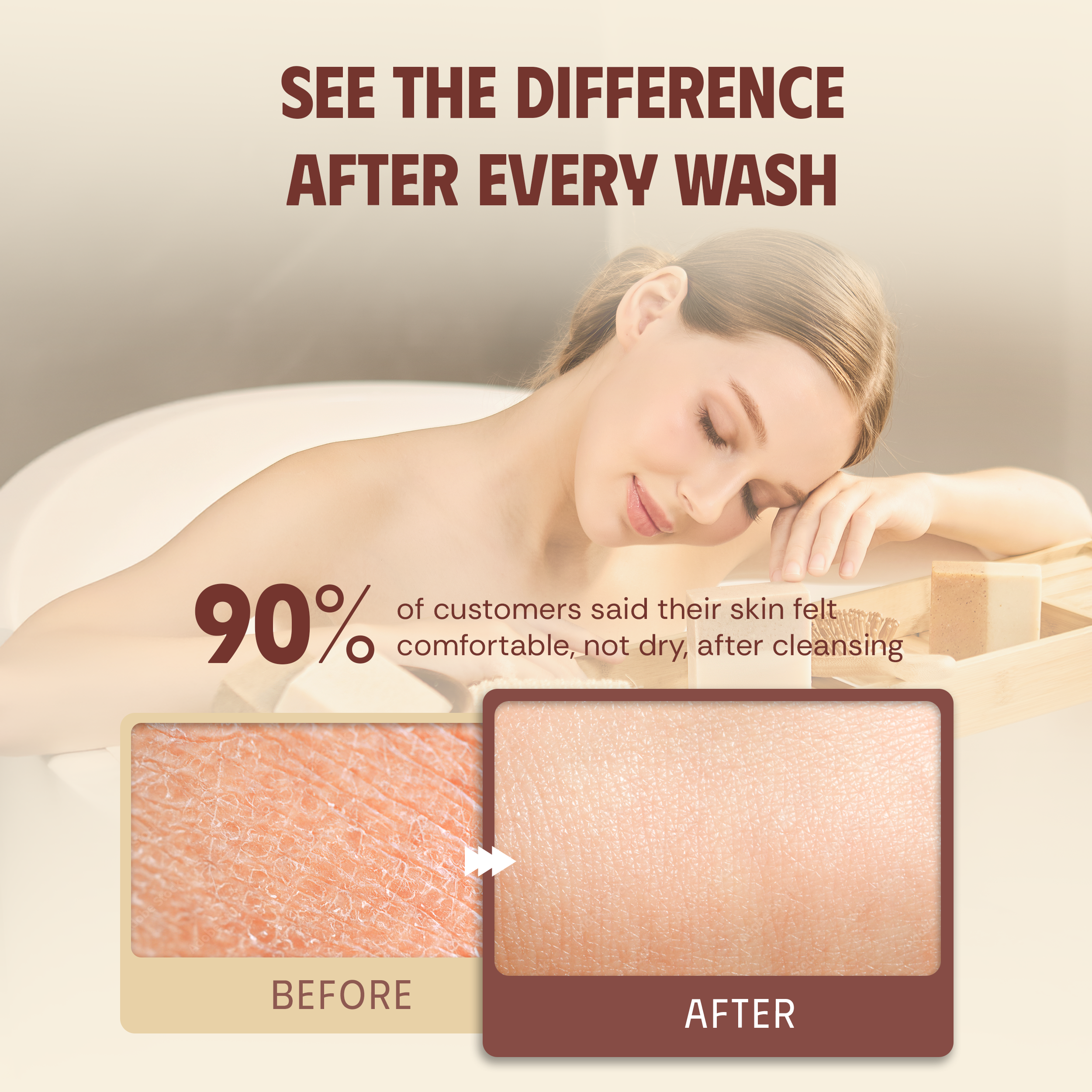 VIETNAT Brown Rice & Coconut Milk Soap Bar (4.2 oz) (120g) - Smoothing Exfoliating Body Soap for Arms & Legs - Cold Process Handmade Bars with Coconut Oil, Made in Vietnam