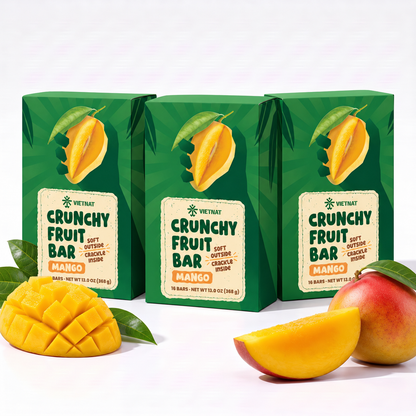Crunchy Fruit Bar Mango — three boxes