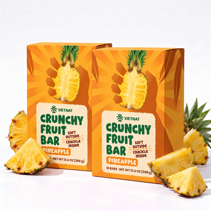 Crunchy Fruit Bar Pineapple — two boxes