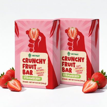 Crunchy Fruit Bar Strawberry — two boxes
