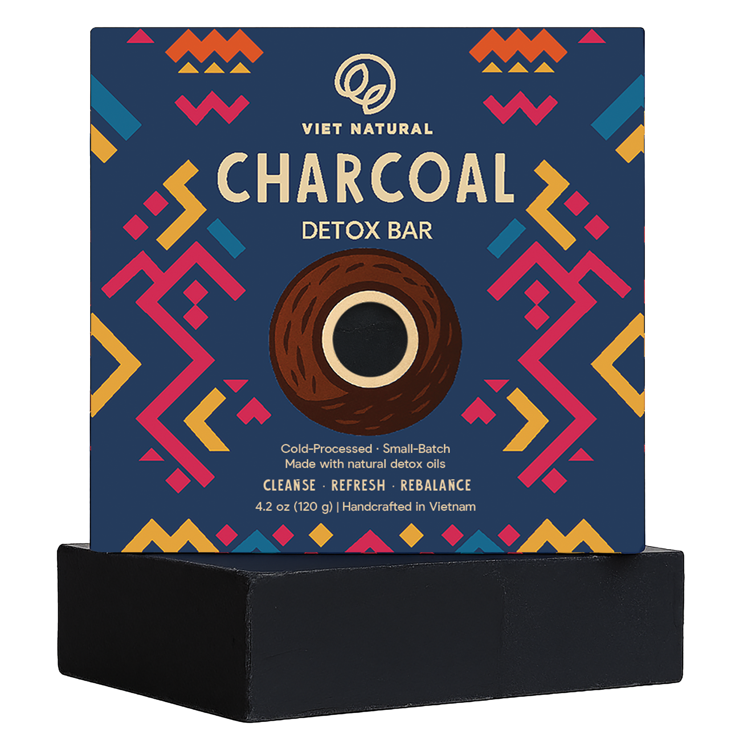 Activated Charcoal Detox Soap Bar for Men – Cold-Process Natural Bar with Rosemary Oil