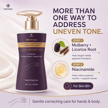 VIETNAT SilkTone Mulberry & Licorice Root Correcting Lotion | For Skin 60+, 8FL OZ/236ML