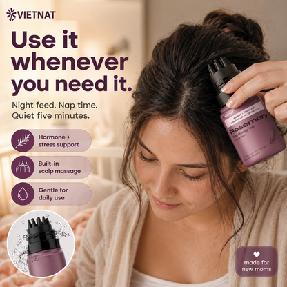 VIETNAT Rosemary Scalp Massage Tonic for New Moms with Ferulic Acid