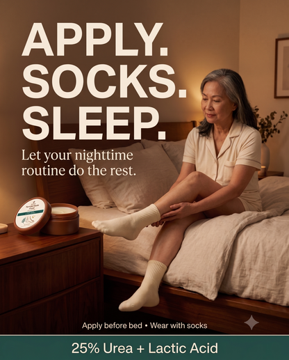 VIETNAT TenderSole Overnight Repair Balm for Ages 60+| For heavily dry and cracked-looking heels with Urea + Lactic Acid + Shea Butter + Vietnamese Coconut Oil| 3.5 OZ / 100 G