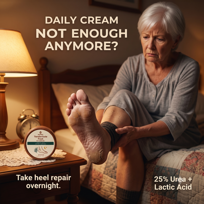 VIETNAT TenderSole Overnight Repair Balm for Ages 60+| For heavily dry and cracked-looking heels with Urea + Lactic Acid + Shea Butter + Vietnamese Coconut Oil| 3.5 OZ / 100 G