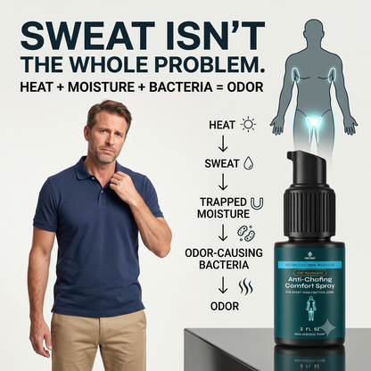 VIETNAT Anti-Chafing and Odor Comfort Spray | For Groin, Thighs, Underarms & Under-Chest | Neutralizes Odor Molecules with Zinc Ricinoleate + Vietnamese Cajuput | Talc-Free Non-Aerosol Powder Spray, 3 FL OZ
