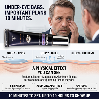 VIETNAT EyeLift Eye Tightening Serum for Men | Visibly Tighter, Less Puffy Under-Eyes in 10 Minutes, Lasts Up to 10 Hours | Travel-Size 5 ML Tube for Interviews, Meetings & Dates