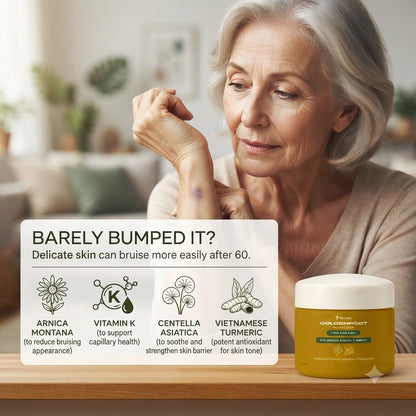 VIETNAT GOLDENROOT Revive Cream for Ages 60+| For bruised, delicate-looking mature skin with Arnica Montana + Vitamin K1 + Centella Asiatica and Vietnamese Turmeric| 4 FL OZ / 113 ML|