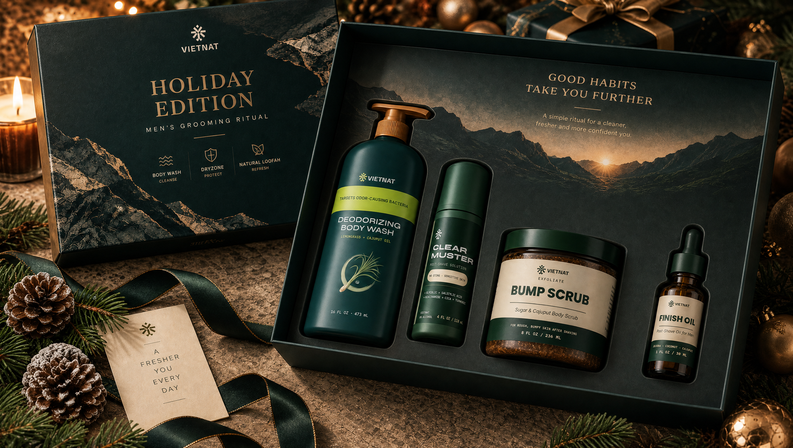 Vietnat Shower to Shave Grooming Kit for Men