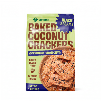 Black Sesame flavor bag, 3 of the 12 bags in the variety pack
