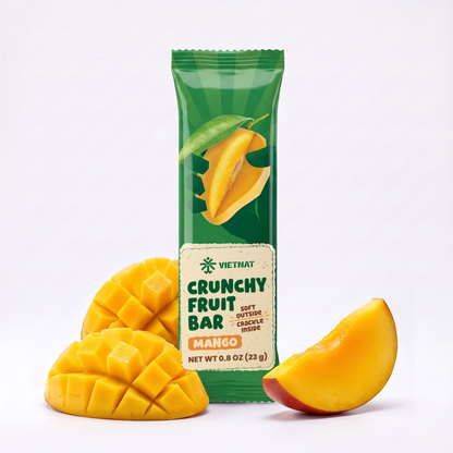 One Crunchy Fruit Bar Mango in its own wrapper