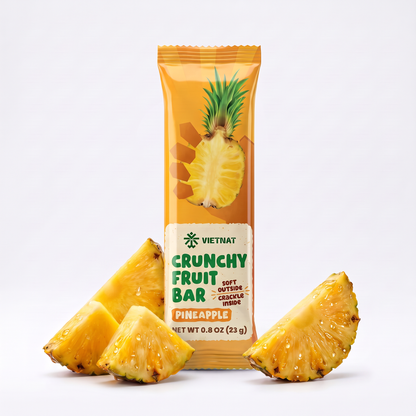 One Crunchy Fruit Bar Pineapple in its own wrapper