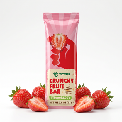 One Crunchy Fruit Bar Strawberry in its own wrapper