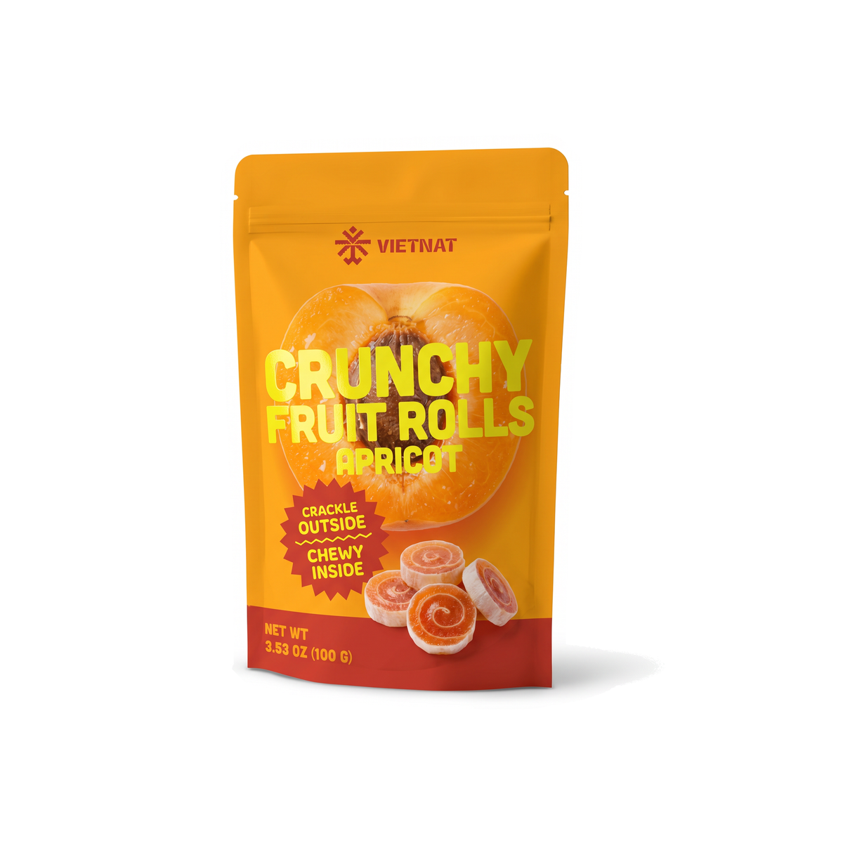 VietNat Crunchy Apricot Fruit Rolls