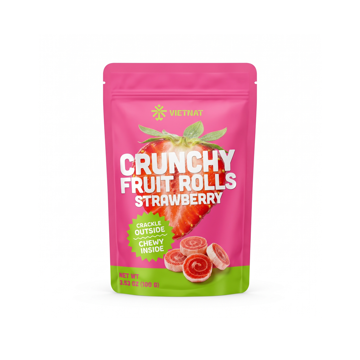 VietNat Crunchy Strawberry Fruit Rolls