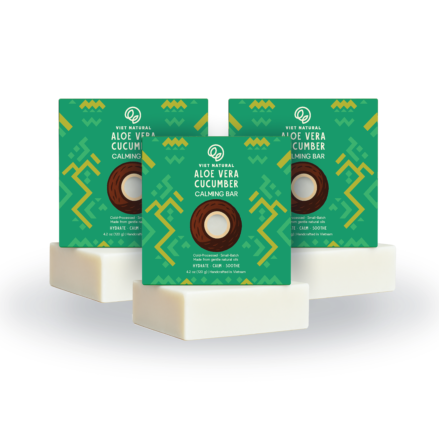 Aloe Vera & Cucumber Natural Soap Bar – Hydrating & Calming for Sensitive & Sun-Exposed Skin