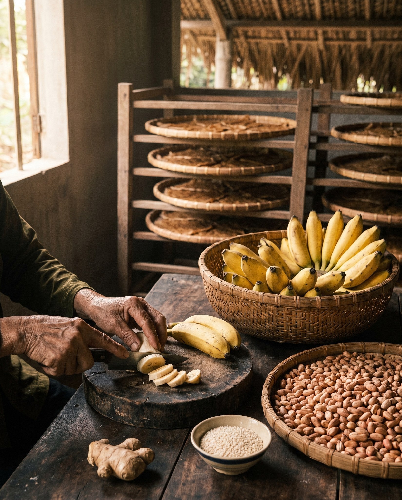Banana and roasted peanuts in the Mekong Delta workshop