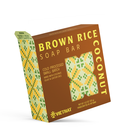 Brown Rice & Coconut Milk Soap Bar – Natural Exfoliating & Hydrating Skincare