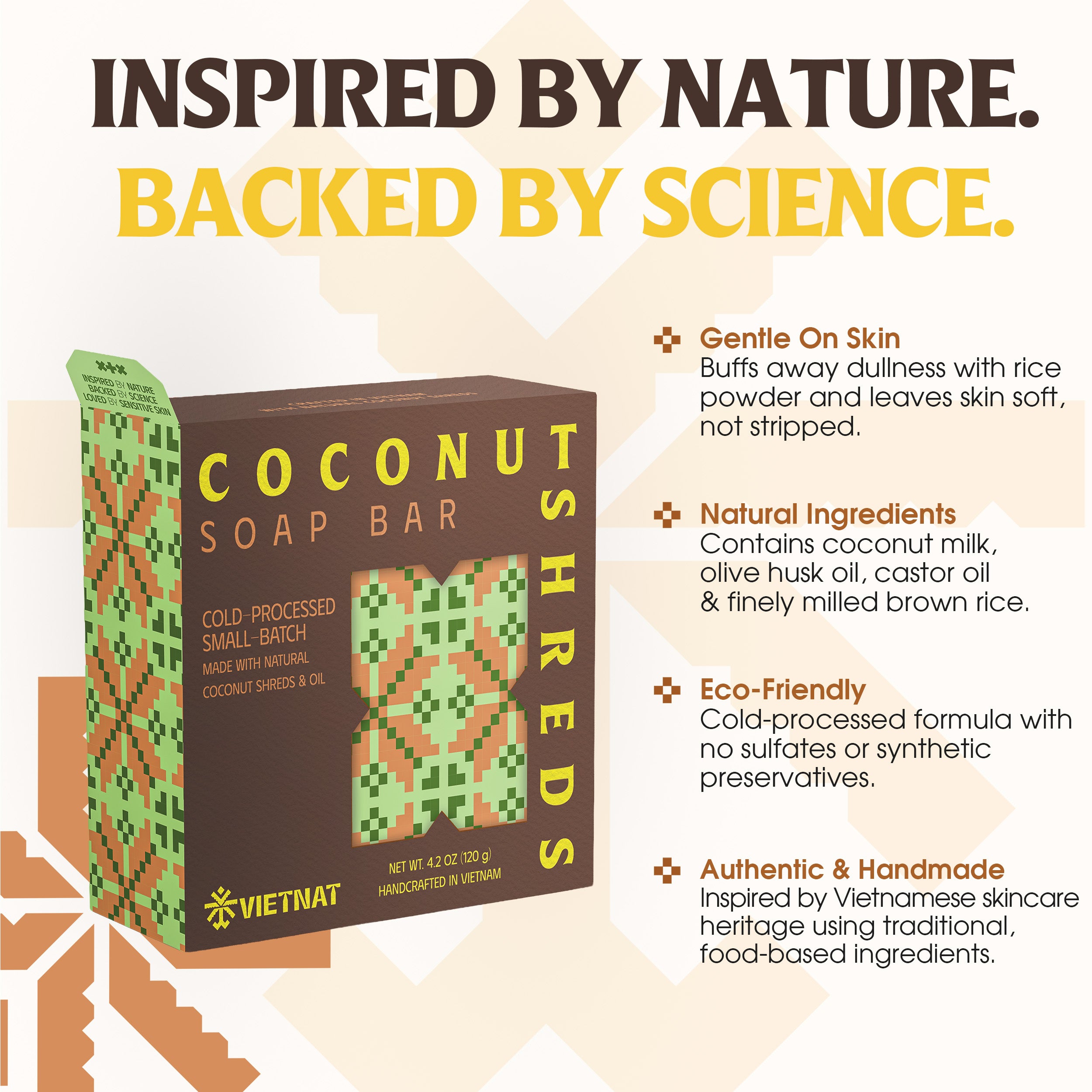 Coconut Body Scrub Soap Bar for Glowing Skin – Gentle Exfoliation & Deep Hydration with Coconut Oil & Beeswax