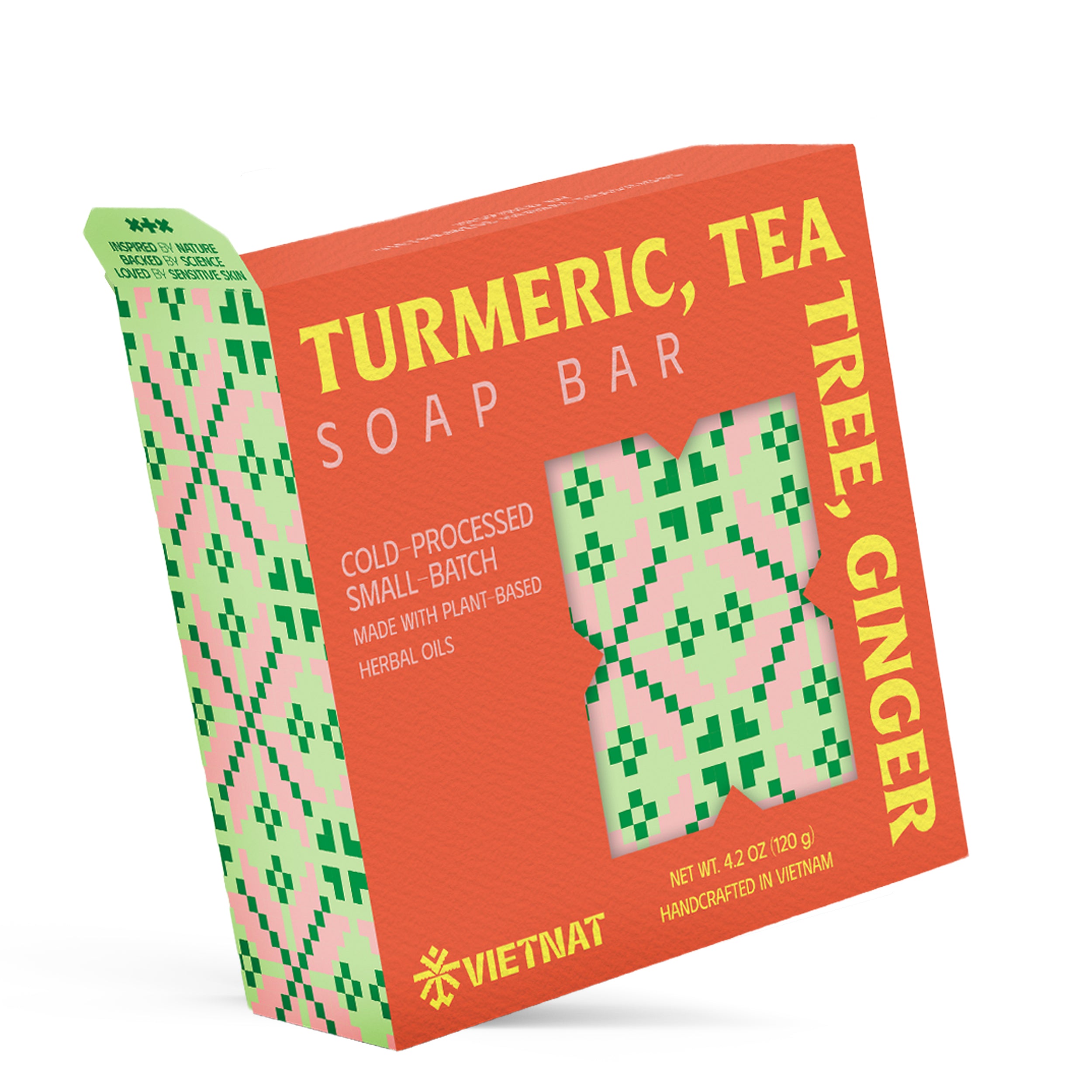 Turmeric, Tea Tree & Ginger Soap Bar for Acne, Oily & Sensitive Skin