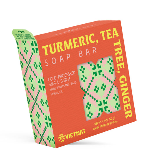 Turmeric, Tea Tree & Ginger Soap Bar for Acne, Oily & Sensitive Skin
