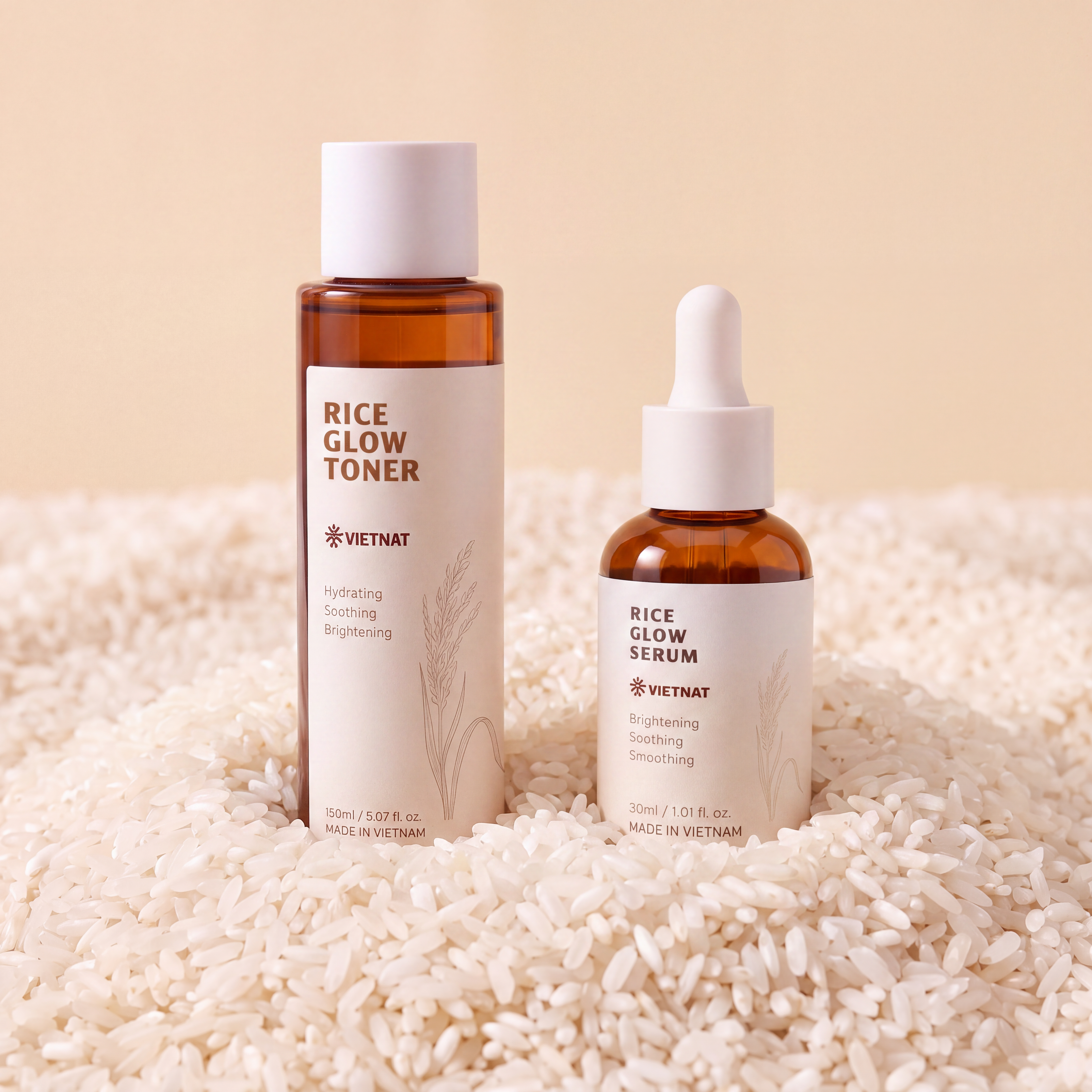 Vietnat Rice Glow Brightening Serum with TXA, Niacinamide & Rice Extract