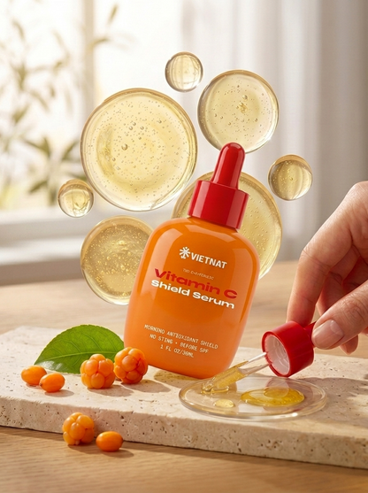 VIETNAT Vitamin C Shield Serum for New Moms — The Morning Step Melasma-Prone Skin Shouldn't Skip | 1 Fl Oz