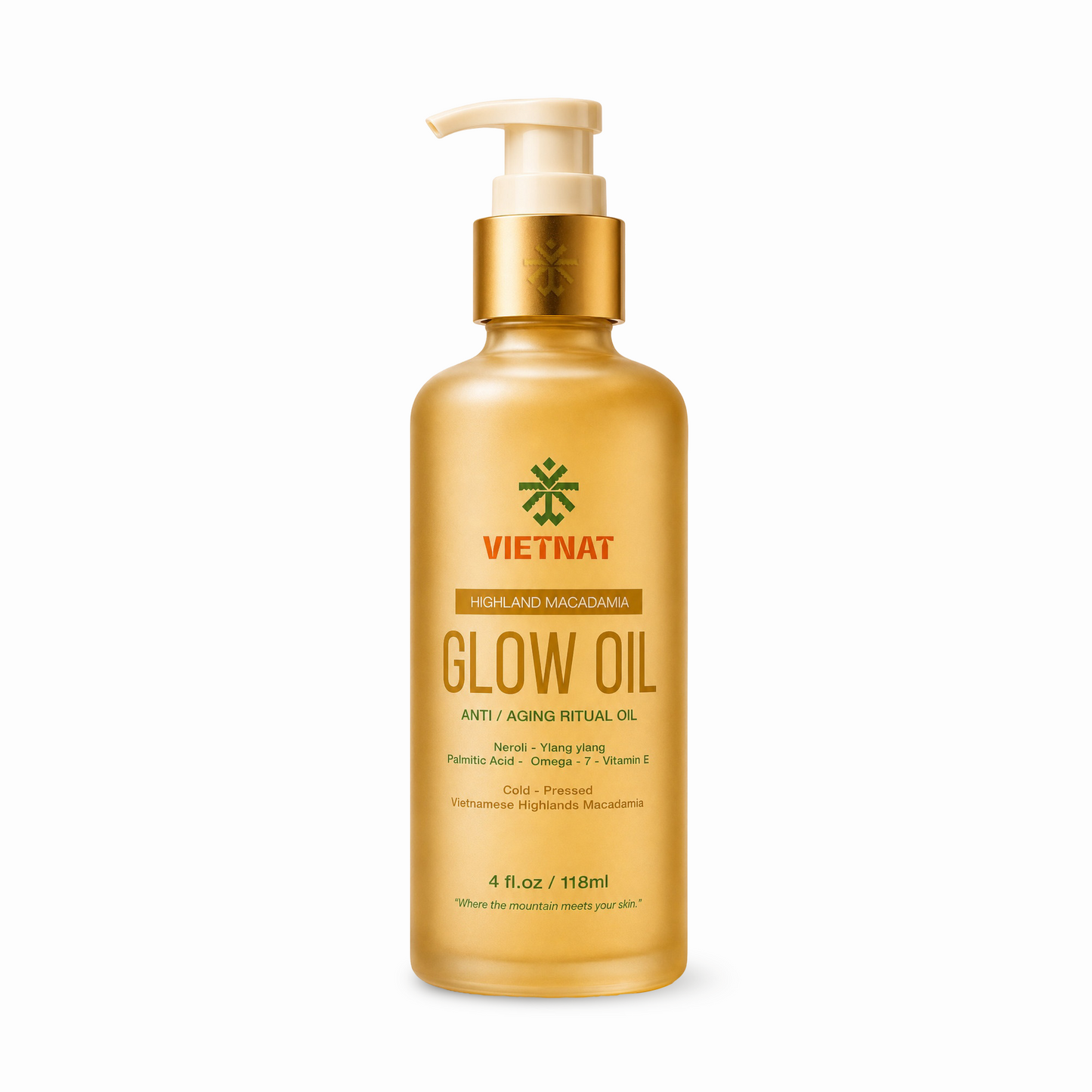 VIETNAT Vietnamese Highlands Macadamia Body Oil – Firming Anti-Aging After Shower Oil for Women – Neroli & Ylang Ylang Scent – Non-Greasy Moisturizing Glow Oil