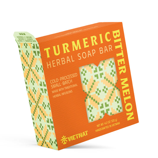 Turmeric & Bitter Melon Soap Bar – Soothing Natural Soap for Acne & Irritated Skin