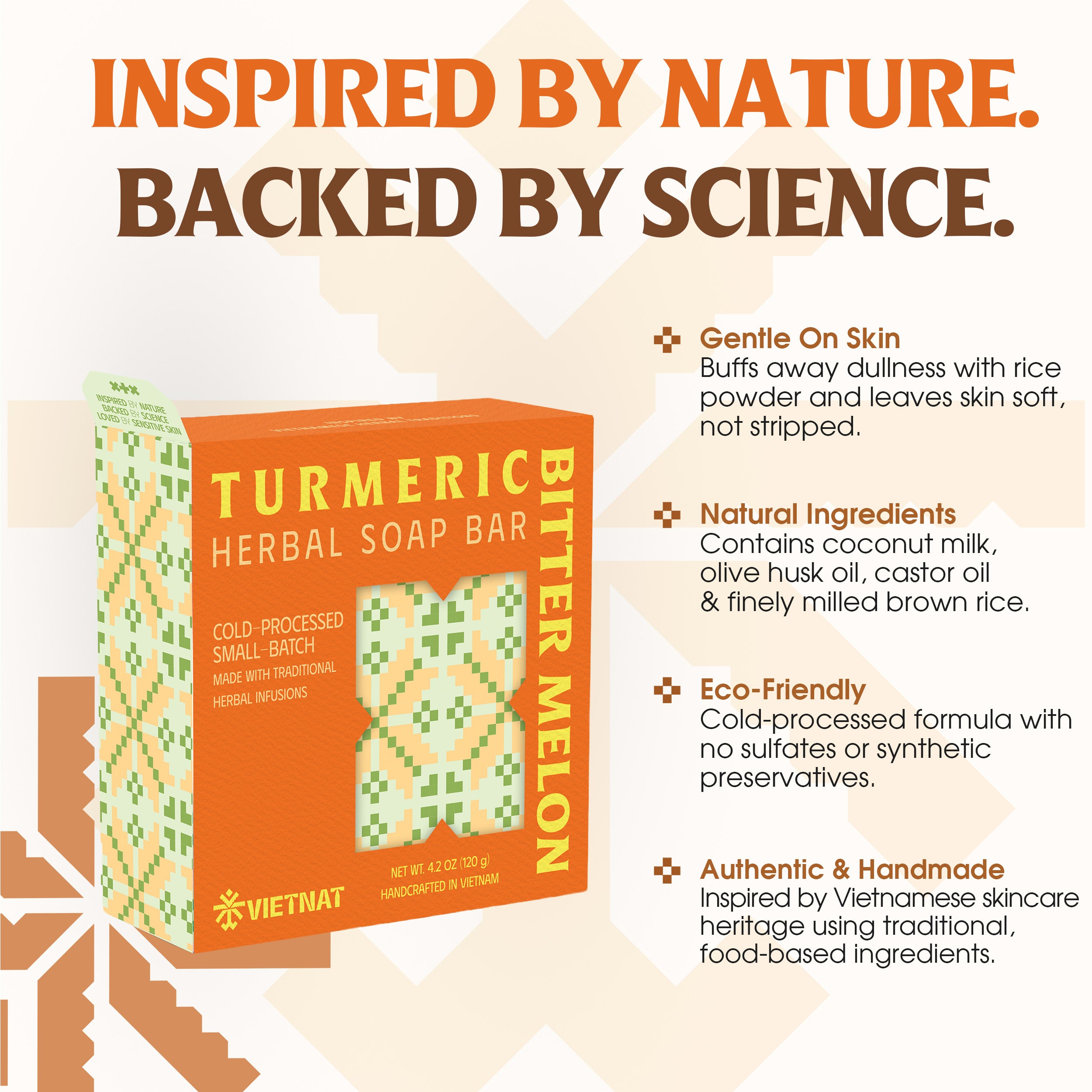 Turmeric & Bitter Melon Soap Bar – Soothing Natural Soap for Acne & Irritated Skin