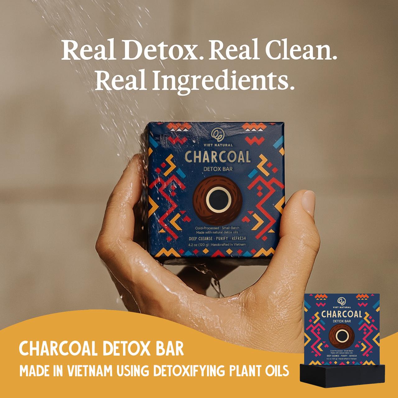 Activated Charcoal Detox Soap Bar for Men – Cold-Process Natural Bar with Rosemary Oil