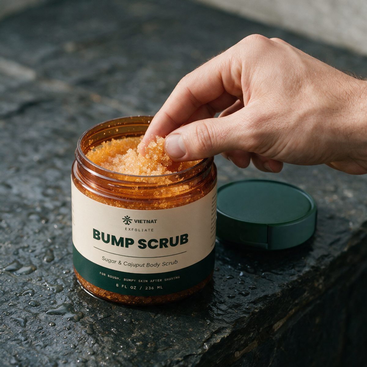 Bump Scrub texture, scooped by hand