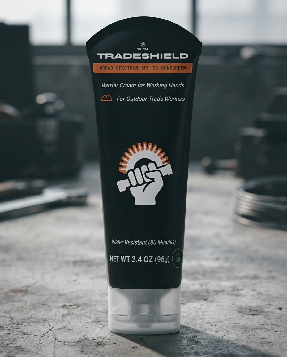 TradeShield standing on a concrete shop floor