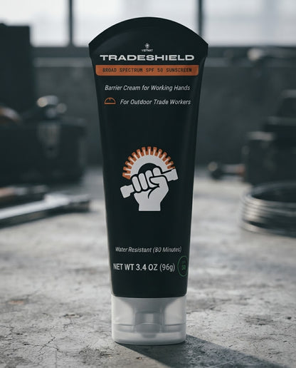 TradeShield standing on a concrete shop floor